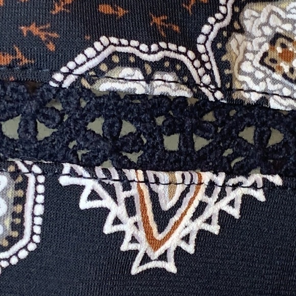 Signature Robbie Lee | Navy Elbow Sleeve Pocket Round Neck Graphic Print Dress L - Picture 12 of 17